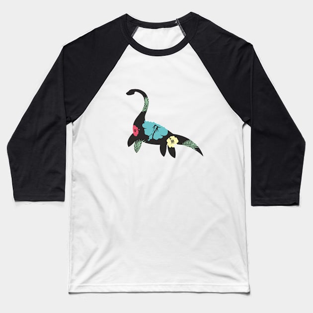 Elasmosaurus Baseball T-Shirt by annadeeva